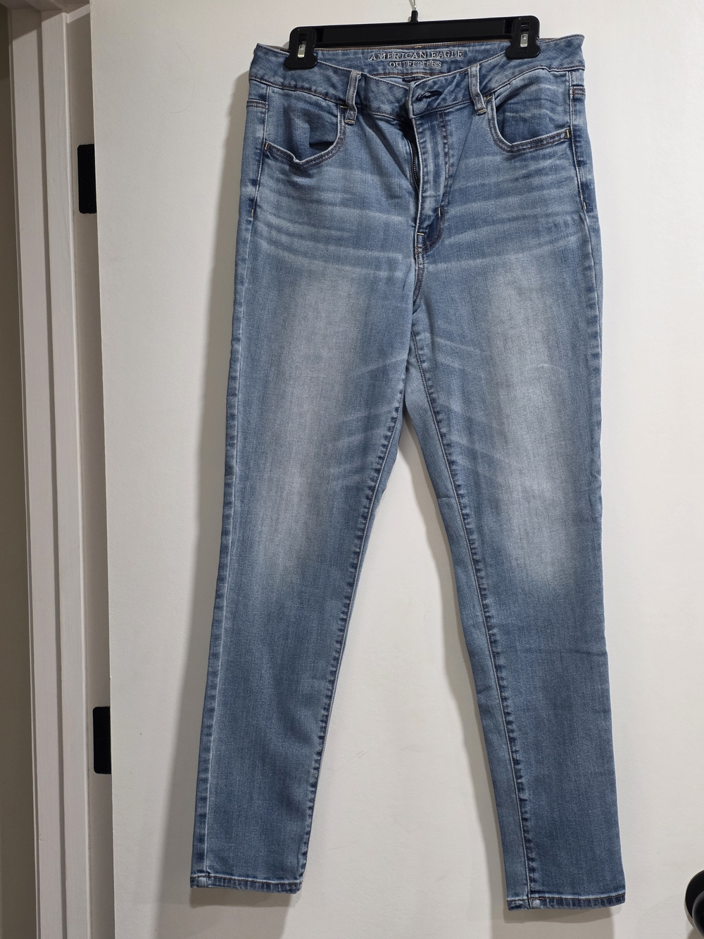 American Eagle Hi-Rise Jegging Jeans Size 14 Regular Light Wash Super Stretch